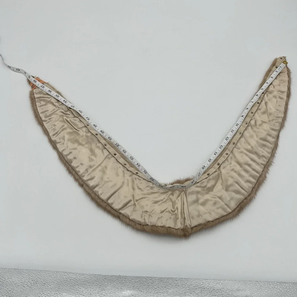 Vintage 1950's Mink‎ Fur Collar - Fully Lined with Snap Button Attachments 39
